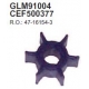 Mercury impeller 3/3.5 HP, 2.5 HP 4-stroke, 4/5pk 2T and 4T. Replaces: Mercury and Tohatsu 369-65021-1 47-16154-3 (CEF500377). 