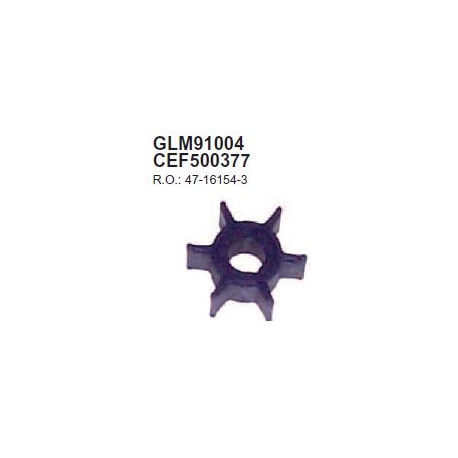 Mercury impeller 3/3.5 HP, 2.5 HP 4-stroke, 4/5pk 2T and 4T. Replaces: Mercury and Tohatsu 369-65021-1 47-16154-3 (CEF500377). 