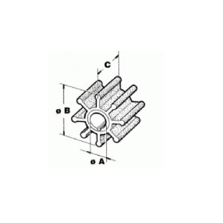 47-89983, 47-89983 - Impeller (30-65 hp) Mercury Mariner (2-stroke) outboard engine