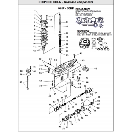 Nr.73  Clindric bearing - 93317-22204-00 