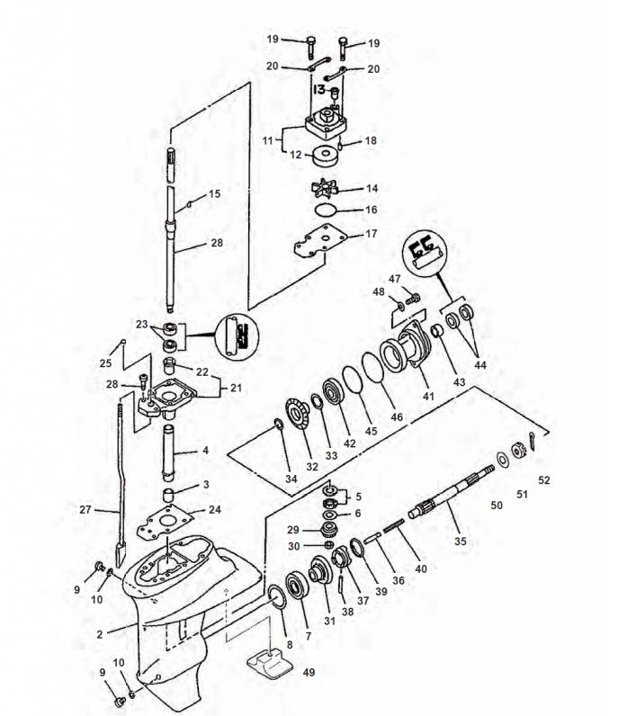 pompe à essence pour johnson evinrude 9.9/15 cv de 93 à 2002